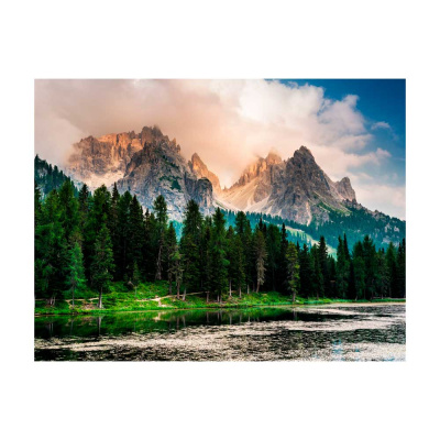 Алмазная мозаика Туманный горный пейзаж 30х40 см Рыжий Кот ASG024 1